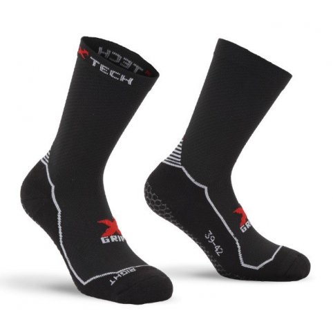 Funkčné protišmykové ponožky GRIP, +5/+40°C, čierne, XTECH